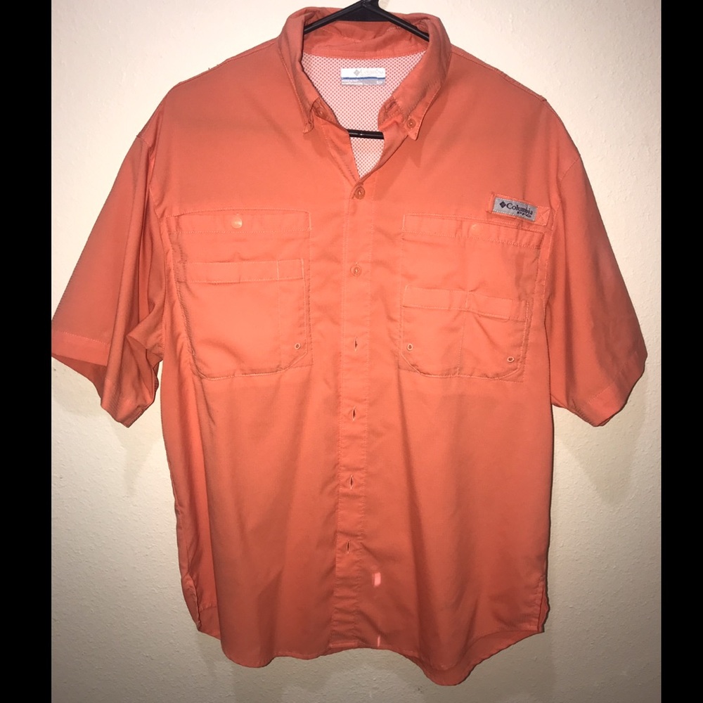 Columbia PFG shirt size Small Orange